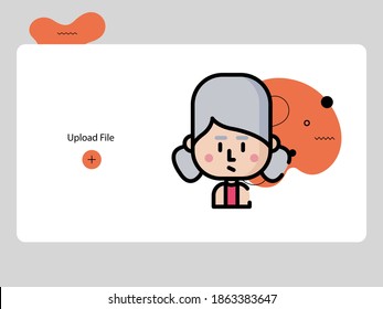 girl avatar of funny people. User face. Modern style that is trendy and cute. Flat Cartoon Character Design.