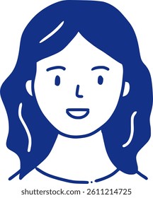 girl avatar outline hand drawn icon profile picture image ui
