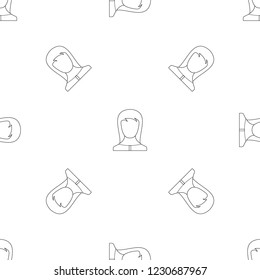 Girl avatar pattern seamless vector repeat geometric for any web design