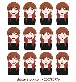 Girl avatar set
