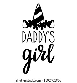Daddy´s girl – baby cute print. Vector lettering. - Shutterstock ID 1192401955
