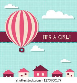 It's A Girl Baby Shower Card