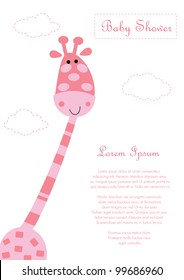 girl baby shower design. vector illustration