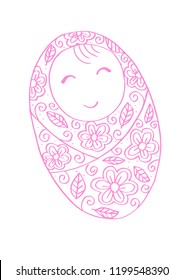 It's a Girl. Baby shower greeting card