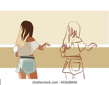 girl from the back
