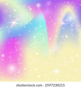 Girl Background. Pink Fairy Hologram. Unicorn Gradient. Holographic Girlish Mesh. Purple Colorful Pattern. Blue Fantasy Invitation. Rainbow Texture. Party Girl Background.