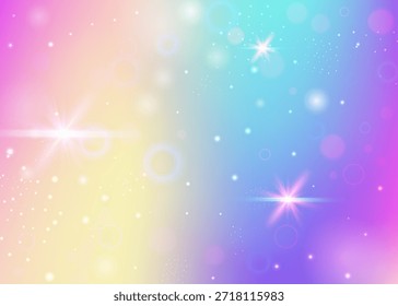 Fundo das Meninas. Padrão Mágico Rosa. Convite de Fadas. Efeito mágico holográfico. Holograma de faíscas roxas. Gradiente de Infodernação Azul. História da Princesa. Estrelas Meninas Fundo.
