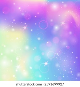 Girl Background. Pink Rainbow Gradient. Magic Hologram. Fairytale Sparkles Effect. Purple Colorful Pattern. Lilac Blurred Invitation. Unicorn Glitter. Cute Girl Background.