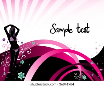 girl background vector illustration