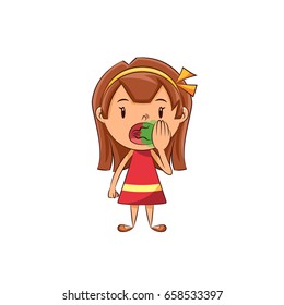 Girl bad breath