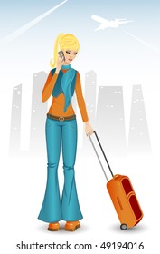 Girl with bag