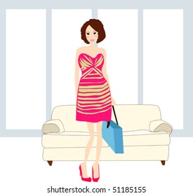 Girl with bag