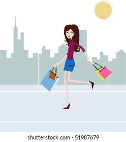 Girl with bag