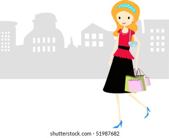 Girl with bag