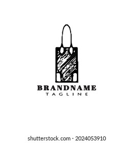girl bag logo icon cartoon design template modern style illustration