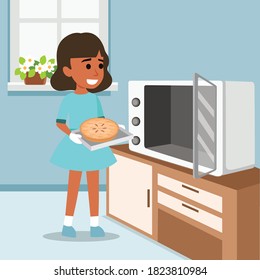 Girl Baking cake, Kitchen, Ware, Crockery, Cooking, Food, Bakery, Occupation, Lifestyle