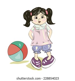 girl and ball