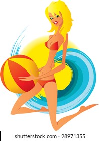 Girl with ball