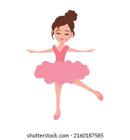 Girl ballerina is dancing. Ballet costumes. The girl is dancing dressed in a ballet tutu.