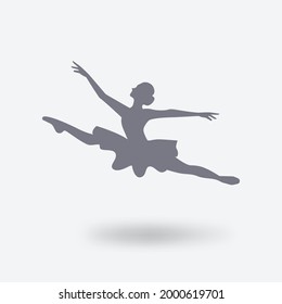 Girl Ballet Dancer High Jump