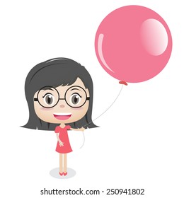 girl with balloon