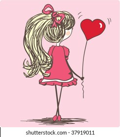girl with balloon