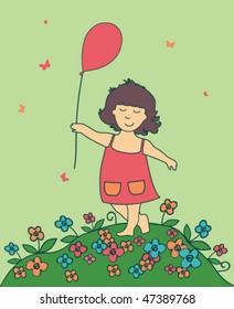 Girl with balloon