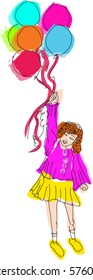 chica y globo