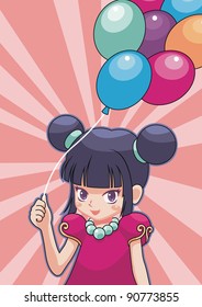 Girl and balloon