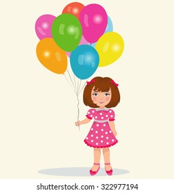 Girl with balloons