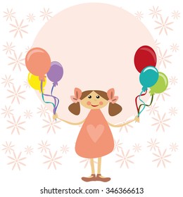 Girl with balloons