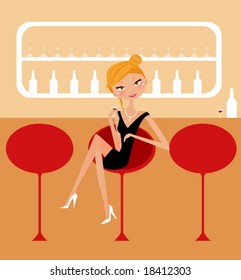 girl in bar