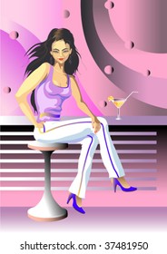 girl in bar