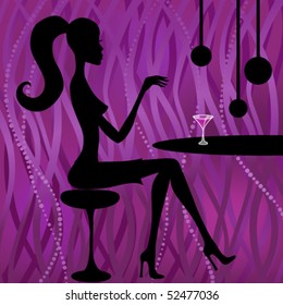 Girl in bar