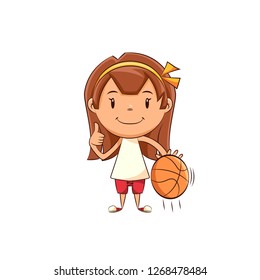 Girl basketball player