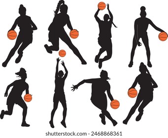 Girl Basketball Players, Basketball Clipart, Basketball Cut Files