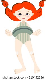 Girl in a bathing suit