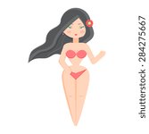 girl in a bathing suit vector