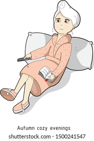 girl in a bathrobe vector