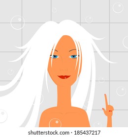 Girl in the bathroom