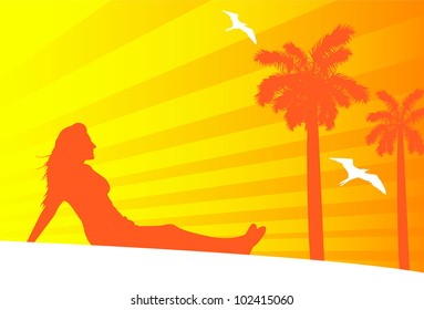 Girl in the beach