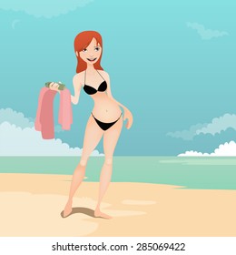 Girl in the beach