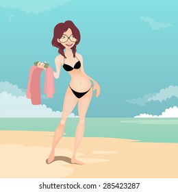 Girl in the beach