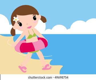 Girl  at the Beach