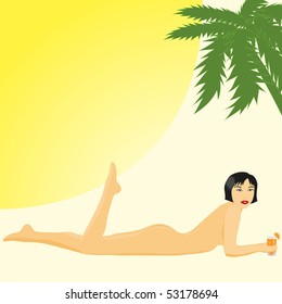 Girl in a beach