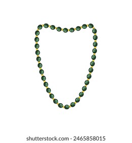 girl beads necklace cartoon. accessories beautiful, jewellery accessory, fat hand girl beads necklace sign. isolated symbol vector illustration