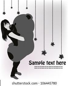 Girl with bear