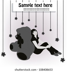 Girl with bear