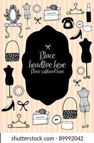 girl beauty stuff illustration/vector