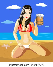 Girl with beer